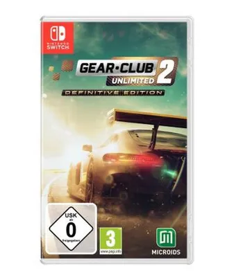 A Nintendo Switch game case for Gear Club Unlimited 2: Definitive Edition.