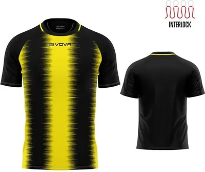 Produktbild von Sport-T-Shirt Givova Stripe Gelb-Schwarz - XL