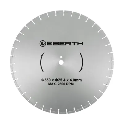 Productafbeelding van EBERTH doorslijpschijf, diamantschijf voor steen, beton, tegels en keramische tegels, diamantschijf met een diameter van 550 mm, boorgat van 25,4 mm