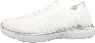 Produktbild von Rieker Damen Sneaker Sock Schlupfschuh Gummizug MemoSoft M5074, Größe:38 EU, Farbe:Weiß