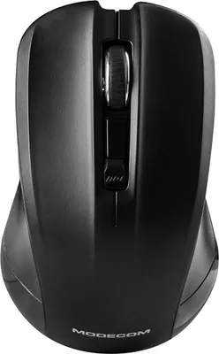 Produktbild von MODECOM MC-WM9.1 Kabellose Maus, Schwarz, 2.4 GHz Funktechnologie, 1600 DPI Optischer Sensor, Kompakt, Ergonomisch, passend für PC und Laptop