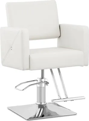 Obrázok produktu pre Expondo physa Kadernícka stolička Carlisle s opierkou na nohy – výška sedadla 49 – 63 cm – 150 kg – biela