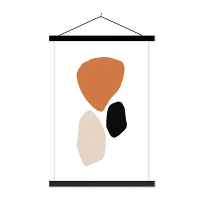 Produktbild von MuchoWow® Textilposter Abstrakt - Minimalismus - Design 40x60 cm mit schwarzem Rahmen - Wanddekorationen