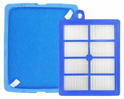 Image de Filtre à air d'entrée et de sortie pour aspirateur Philips FC8760, bleu