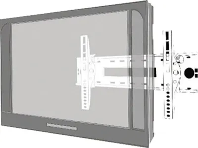 Image de Support mural f 48' réglable noir