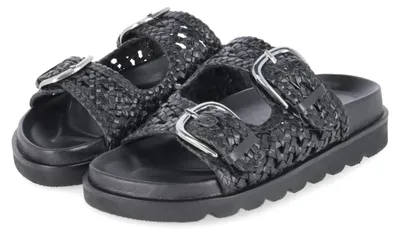 Productafbeelding van Palado dames slippers, zwart, glad leer, maat: 38