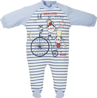 Produktbild von Ellepi Circus gestreifter Jersey-Strampler 6 Monate