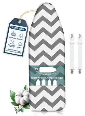 Obrázek produktu pro Potah na žehlicí prkno, rozměry 125-140 x 30-40 cm, s elastickou fixační páskou