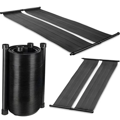 Produktbild von COIL Pool-Solarkollektor, Pool-Wärmepumpe, Solarheizung, Solarmatte, Heizmatte, UV-beständig, Wärmeanstieg: 4-6°C, 2 Stück, Maße: 0,6m x 3,66 m
