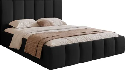 Produktbild von Selsey Sarafino - Polsterbett 180x200 cm, mit Bettkasten und Lattenrost, schwarz