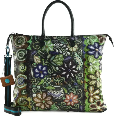 Produktbild von Gabs Schultertasche G3 Plus Tote Bag Ricamo Fiore Verde mehrfarbig