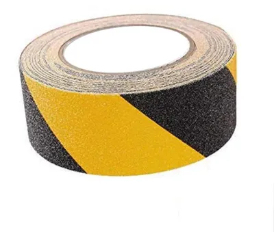 Rutschfeste Bodenmarkierungsrolle, 50 mm x 20 m, gelb/schwarz