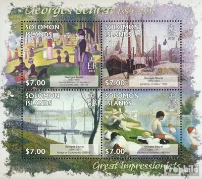 Produktbild von Briefmarken Salomoninseln 2013 Mi 1756-1759 Kleinbogen (kompl. Ausg.) postfrisch Georges Seurat