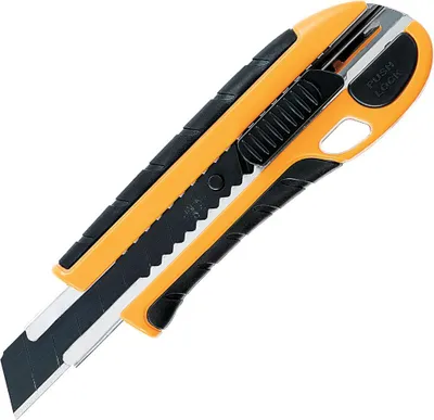 Produktbild von 18mm segmentiertes Messer KDS L-22 GripFit AutoLock L Gelb (3x schwarze Klinge)