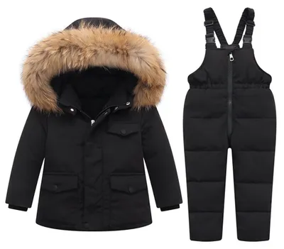 Produktbild von Skijacke & Schneehose Set - Mit abnehmbarem Kunstpelzkapuze - 100