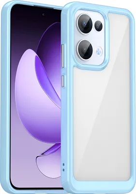 Produktbild von Schutzhülle für OPPO Reno13 Klar Rückseite Stoßfeste TPU Silikon Bumper Hülle Blau