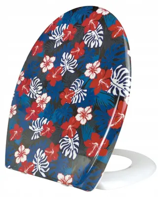 Produktbild von Stinnea 2808 WC-Sitz Blumenmuster Absenkautomatik