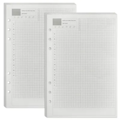 Obrázek produktu pro Vložky do plánovače formátu A5, bez data, pro šestimístové pořadníky, 90 listů / 180 stran, papír o gramáži 100 g/m², náhradní papír pro denní plánovač