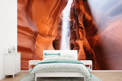 Produktbild von MuchoWow® Fototapete für Wohnzimmer oder Schlafzimmer Wandtapete Vinyl Motivtapete Sonnenstrahl auf dem Sand des Antelope Canyon - 420x280 cm - Zimmer für Kinder