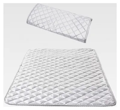 Produktbild von Dampfbügeldecke aus Baumwolle, faltbare Bügelmatte für den Tisch, hitzebeständige Bügelunterlage, 48 x 85 cm, Silber