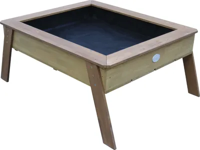 Produktbild von AXI Linda Sandtisch / Hochbeet mit Bodenplane / Gartenvlies | Hochbeet auf Stelzen für Garten / Balkon / Terrasse in Braun | Auch zu nutzen als Sandkasten für Kinder
