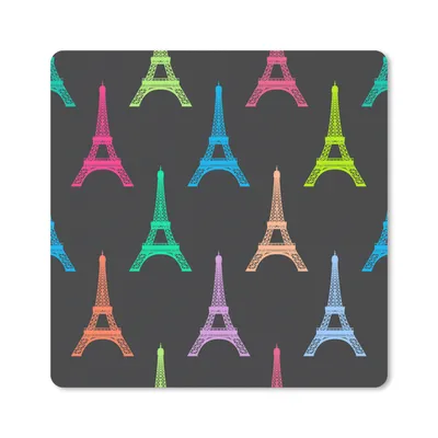 Produktbild von MuchoWow® Mauspad Mousepad Eiffelturm - Schnittmuster - Paris 20x20 cm - Mousepads - Maus Mat - Pad - Mausunterlage - Desk Mat - Bureauartikeln