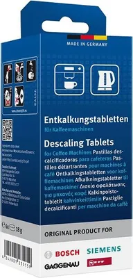 Produktbild von Entkalkungstabletten für Espressomaschinen - 6x 18 Gramm