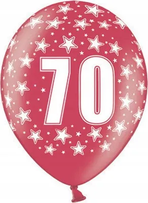 Produktbild von Luftballons mit Aufdruck zum 70. Geburtstag, 1 Stk.