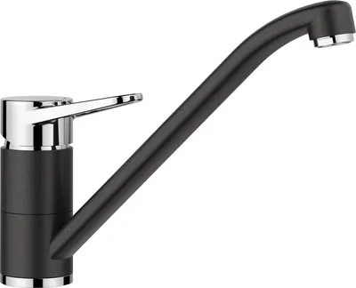 A studio shot of a kitchen faucet.