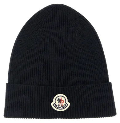 Image de Moncler bonnet en laine bleu
