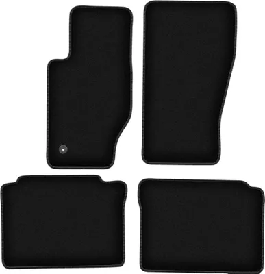 Obrázek produktu pro Velurové autokoberce na míru pro Jeep Grand Cherokee III WK (2005-2010, pole) černé, sada 4 ks, s úchyty
