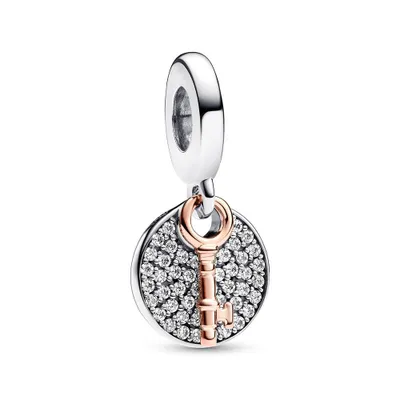 Immagine prodotto di Pandora Ciondolo doppio con chiave della felicità bicolore 783236C01 Ciondolo