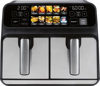Produktbild von ProfiCook® Teplovzdušná fritéza XXL s 2 komorami | 8L teplovzdušná dvojkomorová fritéza | Bez oleja a tuku | Fritéza s farebným displejom | PC FR 1287 H