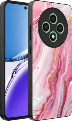 Image de Smartphonica Phone Case Suitable for Oppo Reno 12F with marble print - TPU back cover case marble design - Pink