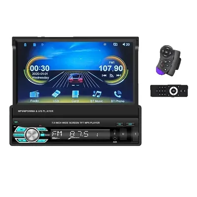 Zdjęcie produktu dla Samochodowy odtwarzacz multimedialny, system Android, wysuwany 7-calowy ekran, z radiem Carplay