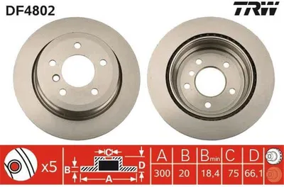 Immagine prodotto di 2x TRW DF4802 disco freno asse posteriore
