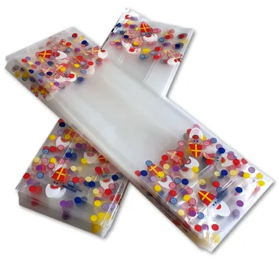 Productafbeelding van Prigta - Uitdeelzakjes sinterklaas / sint zakjes - 50 stuks - 7x4x22 cm - cellofaanzakjes transparant