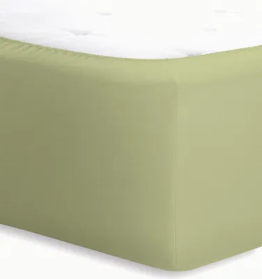 Produktbild von Schlafgut Jersey Spannbettlaken Elasthan Boxspring 100% Baumwolle Spannbetttuch Rundumgummi Elastisch und bügelfrei 120x200 - 130x220 cm Lind