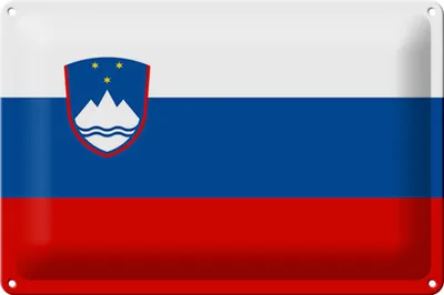 Produktbild von Blechschild Flagge Slowenien 30x20cm Flag of Slovenia