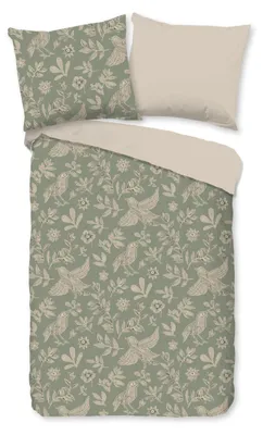 Produktbild von Duvet cover Good Morning 100x135 + 1* 40x60 cm - leaves and birds