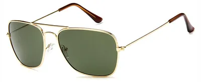 Gold-grüne Piloten-Sonnenbrille
