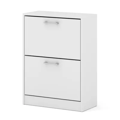 Image de Armoire à chaussures ADA 2D, 60 cm, blanche, finition mate | Armoire pliante pour l'entrée
