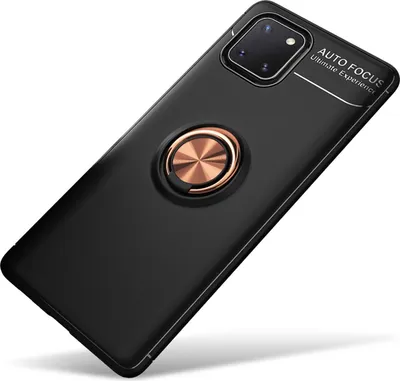 Produktbild von NALIA 360° Ring Handy Hülle für Samsung Galaxy Note 10 Lite, Silikon Cover Case Rose Gold