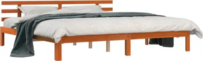 Produktbild von Bettrahmen Wachsbraun 203,5 x 205,5 x 69,5 cm Massivholz Kiefer