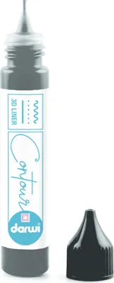 Produktbild von DARWI 6x Glasmalfarben-Applikatorflasche 30ML Schwarz - DA0690030100C