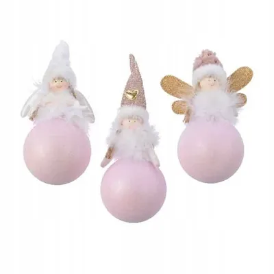 Imagen del producto de Adornos para el árbol de Navidad, ángeles navideños, 8 cm