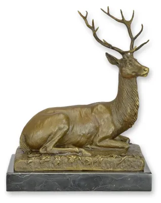 Produktbild von Bronzeskulptur Hirsch nach Le Courtier Replikat Retro Design Dekoration