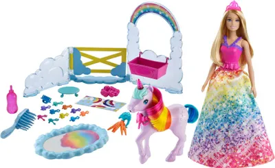 Obrázok produktu pre Mattel Barbie Princezná a dúhový jednorožec herný set