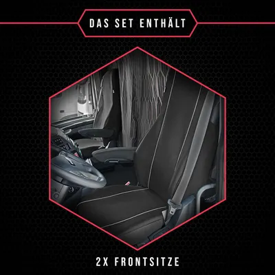 Produktbild von Autositzbezüge Maß Schonbezüge für DAF XF 1+1 Front Sitzbezug Truck Vordersitze