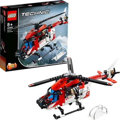 Produktbild von LEGO 42092 Technic Rettungshubschrauber, 2-in-1 Spielzeugflugzeug, Modellbausatz für Jungen und Mädchen ab 8 Jahren